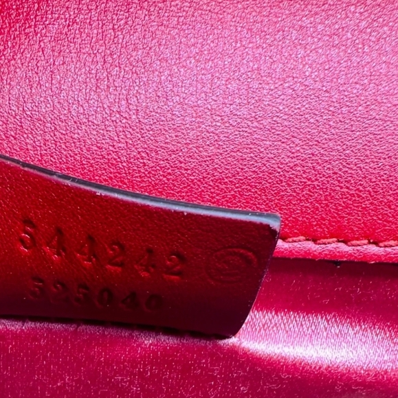 GUCCI Broadway Red Velvet and Leather Crystal Bag, New - Picture 10 of 10